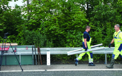 Støjdæmpende autoværn på veje
